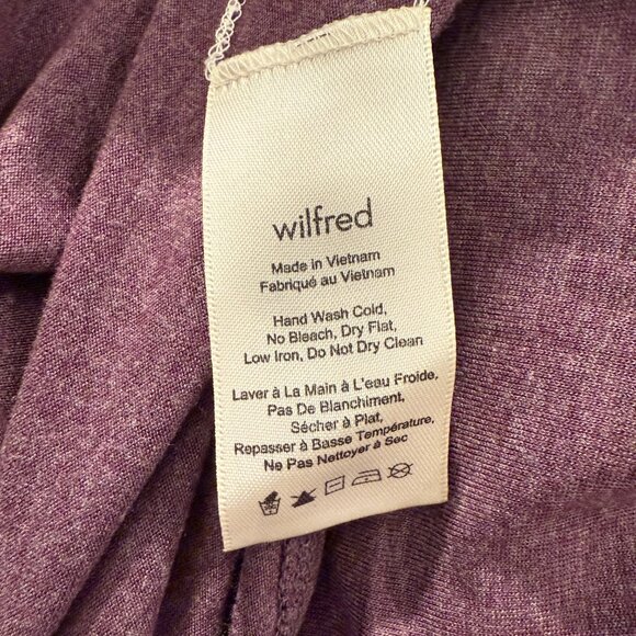 NEW Aritzia Wilfred Purple Anvers T shirt Split Back Cotton Tee Capsleeve Top XS - Picture 11 of 14
